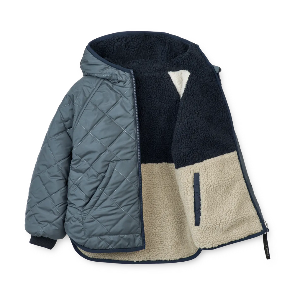 Jackson Reversible Jacket - Whale blue multi mix - MintMouse (Unicorner Concept Store)