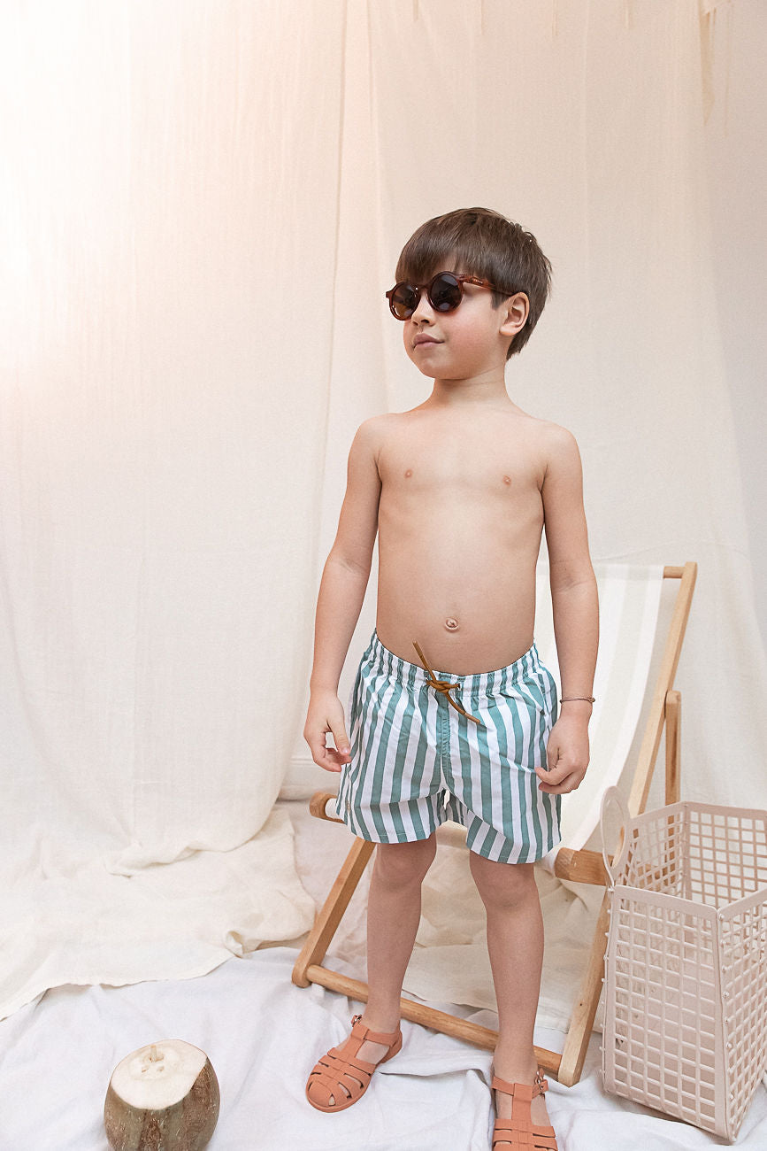 (LW17598) DUKE STRIPED BOARD SHORTS - MintMouse (Unicorner Concept Store)
