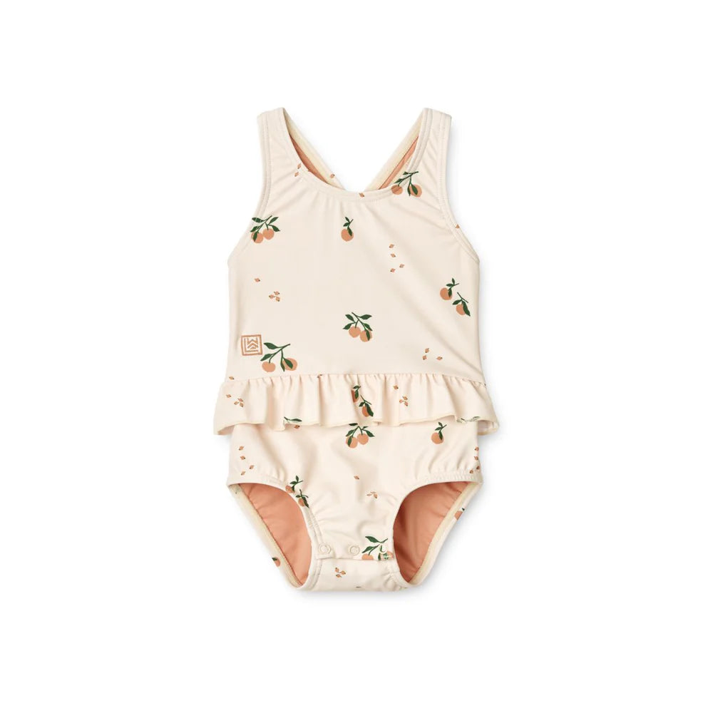 (LW15415 ) Amina Baby Printed Swimsuit - Peach Seashell - MintMouse (Unicorner Concept Store)