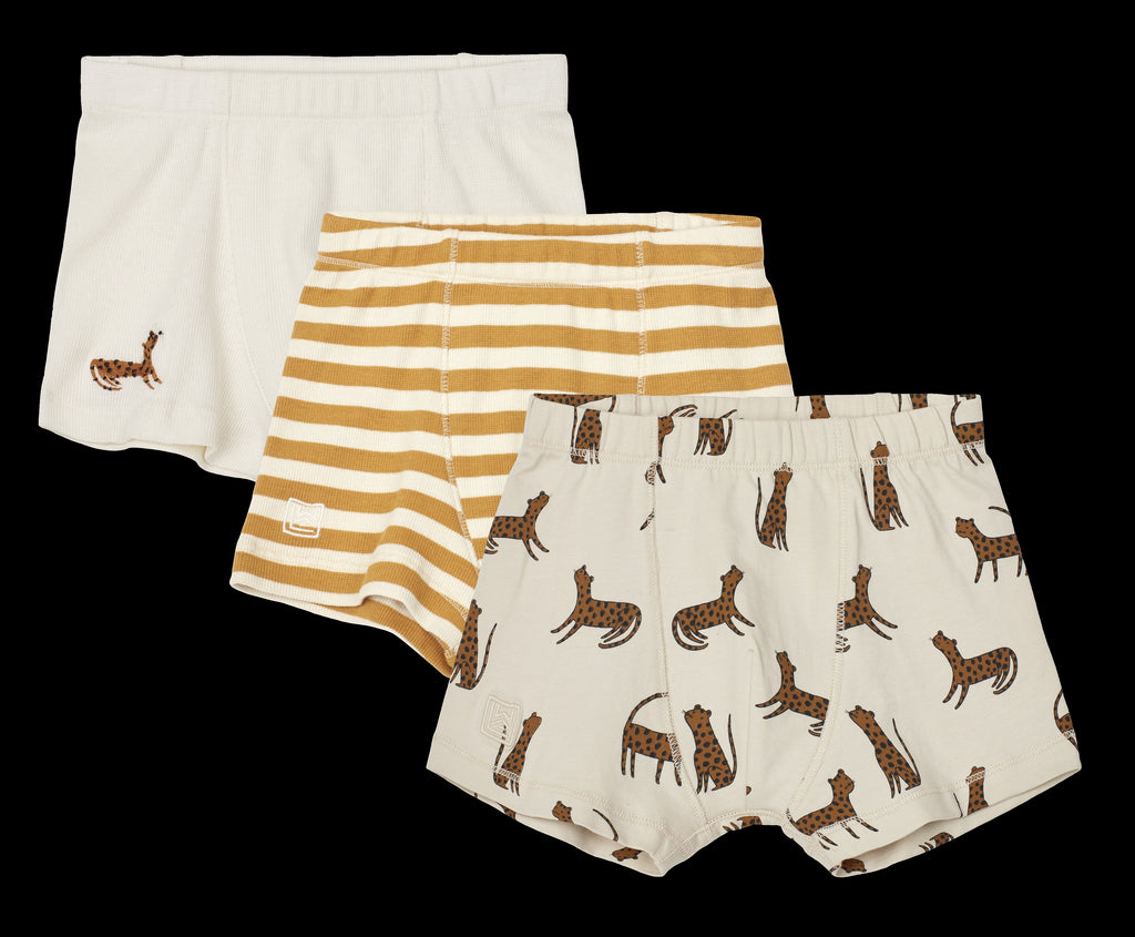 FELIX PRINTED BOXERS 3 PACK - LEOPARD SANDY MIX - MintMouse (Unicorner Concept Store)