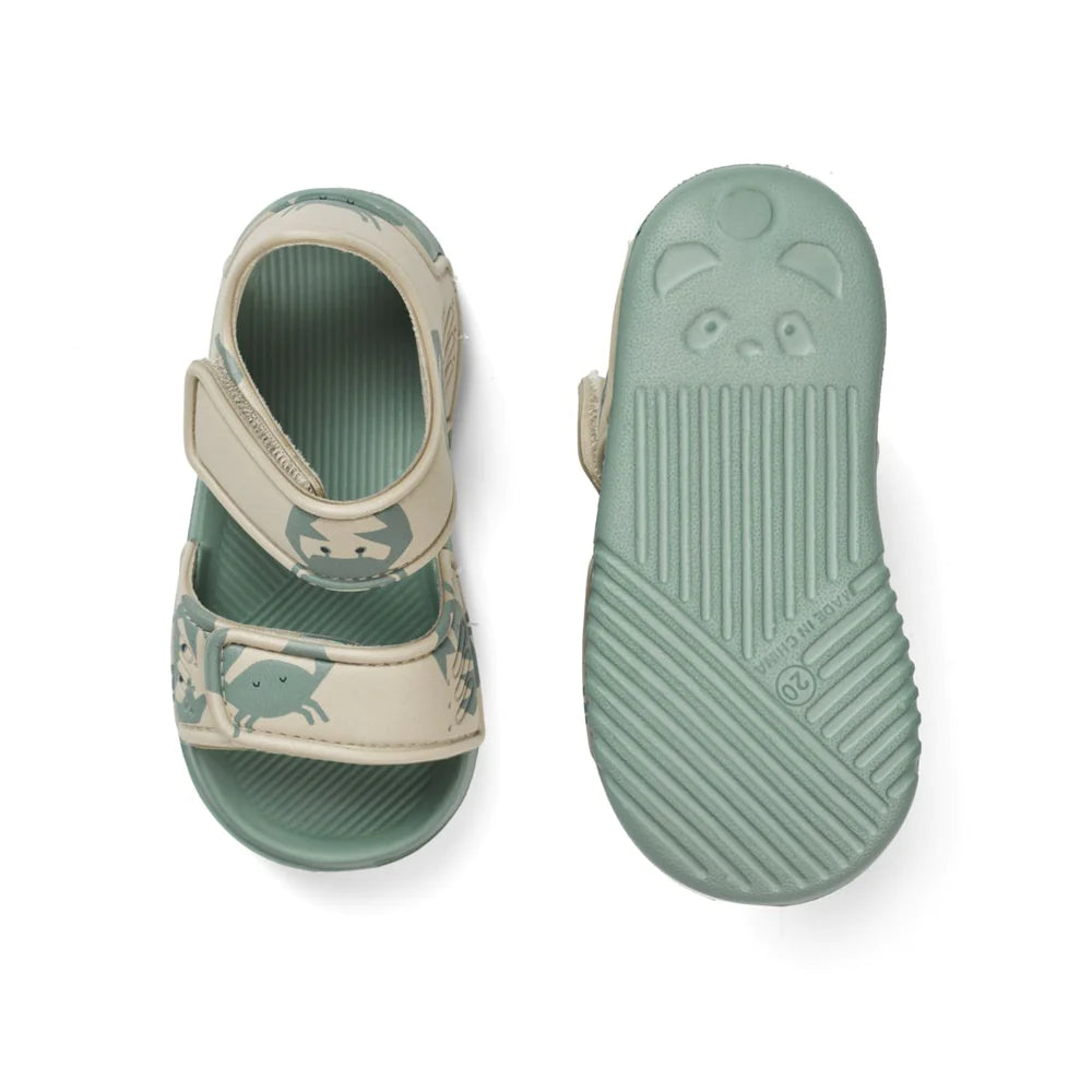 (LW17656) Liewood Blumer Sandal Crab Sandy - MintMouse (Unicorner Concept Store)