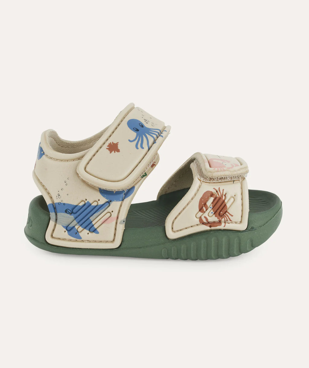 (LW17656) Liewood Blumer Sandal Sea Creature Sandy - MintMouse (Unicorner Concept Store)