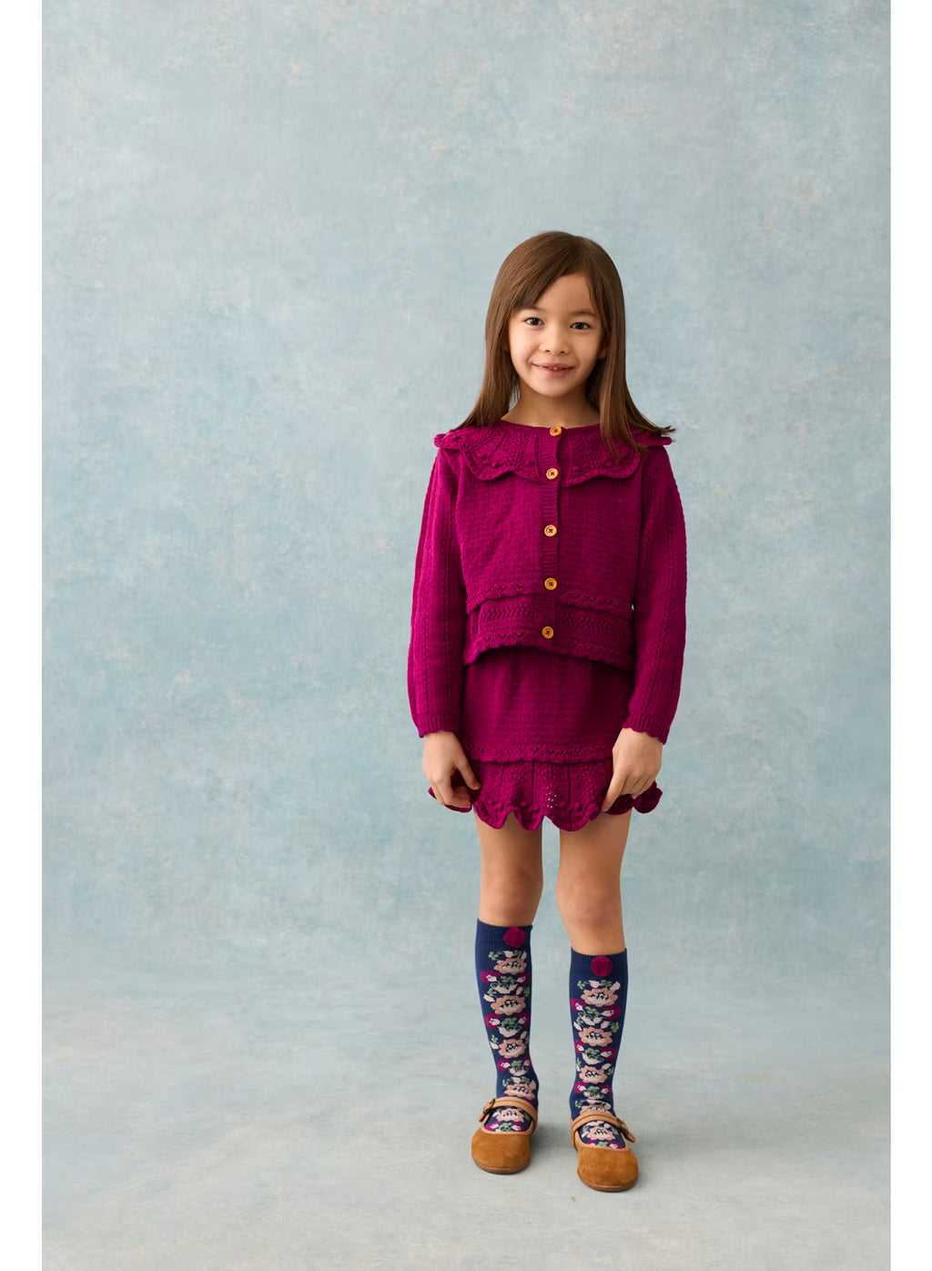 Cardigan Josephina - Beetroot