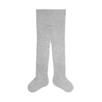 Merino wool-blend tights with internal terry - ALUMINIUM