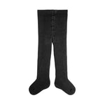 Merino wool-blend tights with internal terry - BLACK