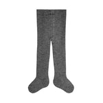 Merino wool-blend tights with internal terry - LIGHT GREY