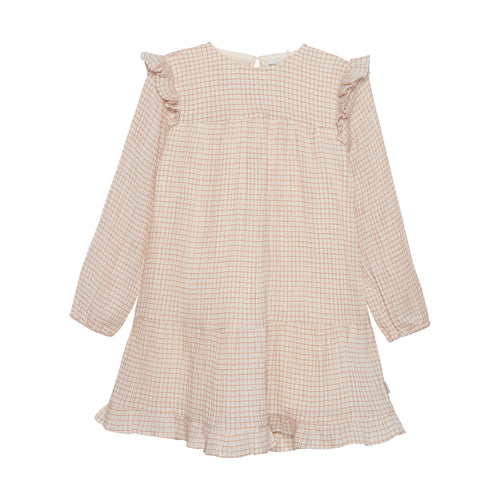 (123250) - Minymo - Dress LS Check w. Lining - MintMouse (Unicorner Concept Store)