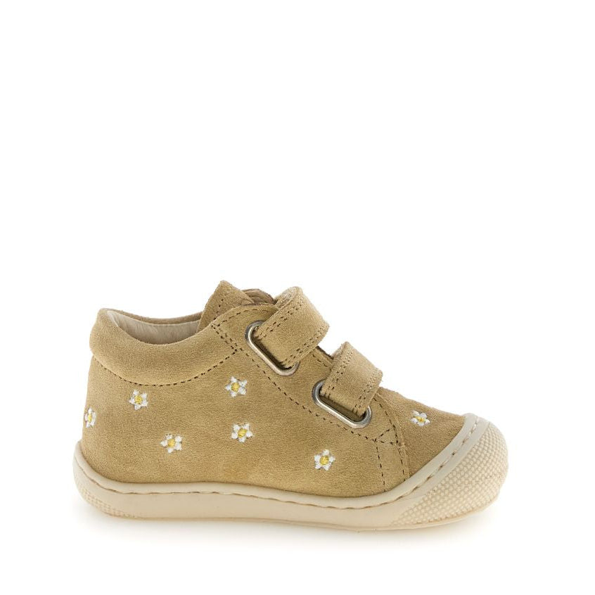 Naturino Cocoon - Embr. Daisies Suede Sand Velcro - MintMouse (Unicorner Concept Store)