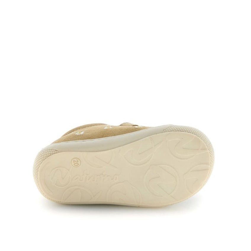 Naturino Cocoon - Embr. Daisies Suede Sand Velcro - MintMouse (Unicorner Concept Store)