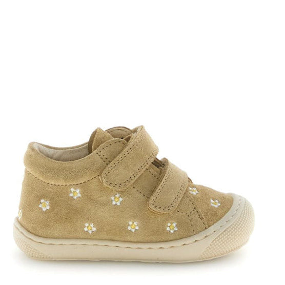 Naturino Cocoon - Embr. Daisies Suede Sand Velcro - MintMouse (Unicorner Concept Store)