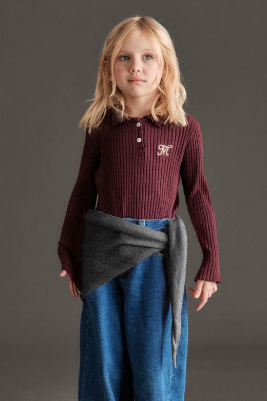ENRICA FLAMÉ POLO - AUBERGINE