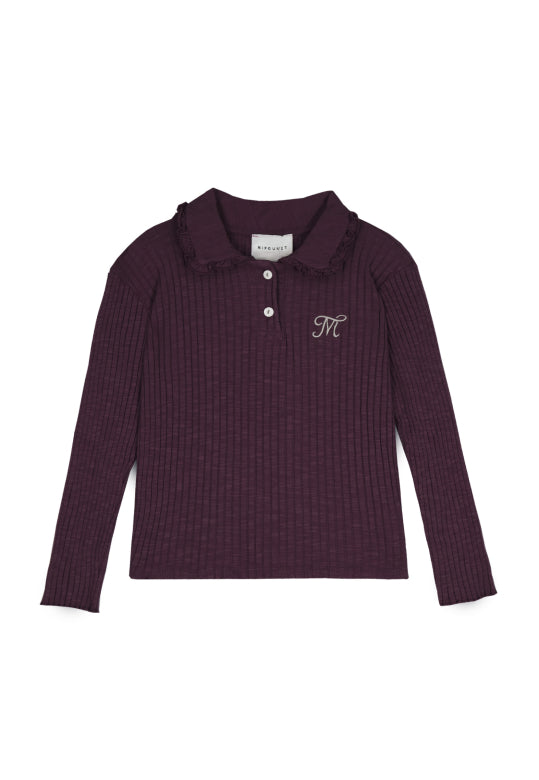 ENRICA FLAMÉ POLO - AUBERGINE