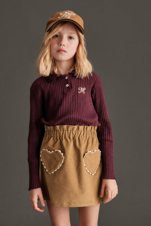 ENRICA FLAMÉ POLO - AUBERGINE