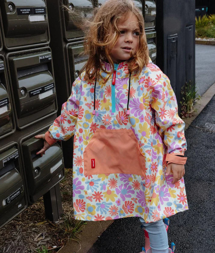Retro Flowers Rain Poncho - MintMouse (Unicorner Concept Store)