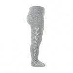 Side openwork warm tights ALUMINIUM