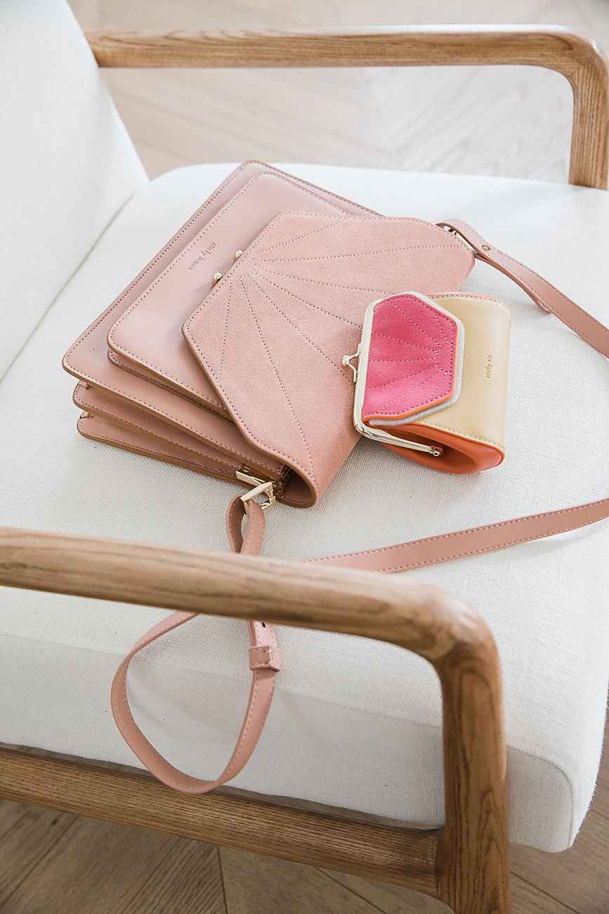 wallet | la promenade | coloré | madeleine beige +croissant brown + tulip pink - 1401009 - MintMouse (Unicorner Concept Store)