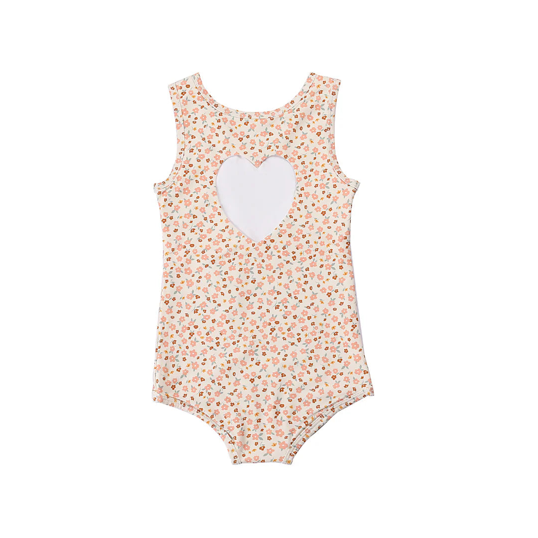Sweetheart 1 Piece Swimsuit | UPF + Recycled - Sunset Meadow