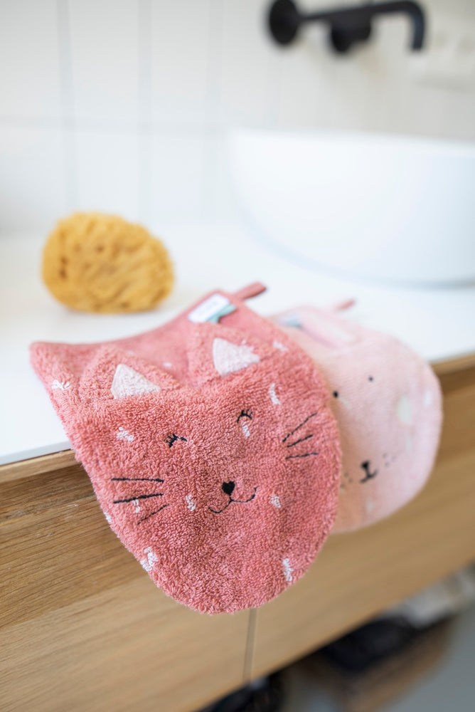(11-609) Trixie Washcloths 2-pack | Mrs. Cat - Mrs. Rabbit - MintMouse (Unicorner Concept Store)
