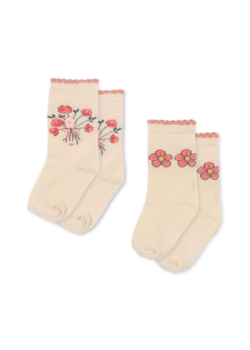 (KS103383) 2-Pack Rose Socks - Rose Mix - MintMouse (Unicorner Concept Store)