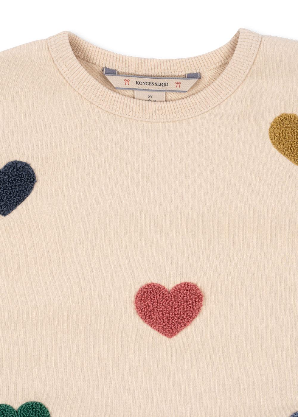 (KS103871) Lou terry sweat shirt ocs  - Multi heart - MintMouse (Unicorner Concept Store)
