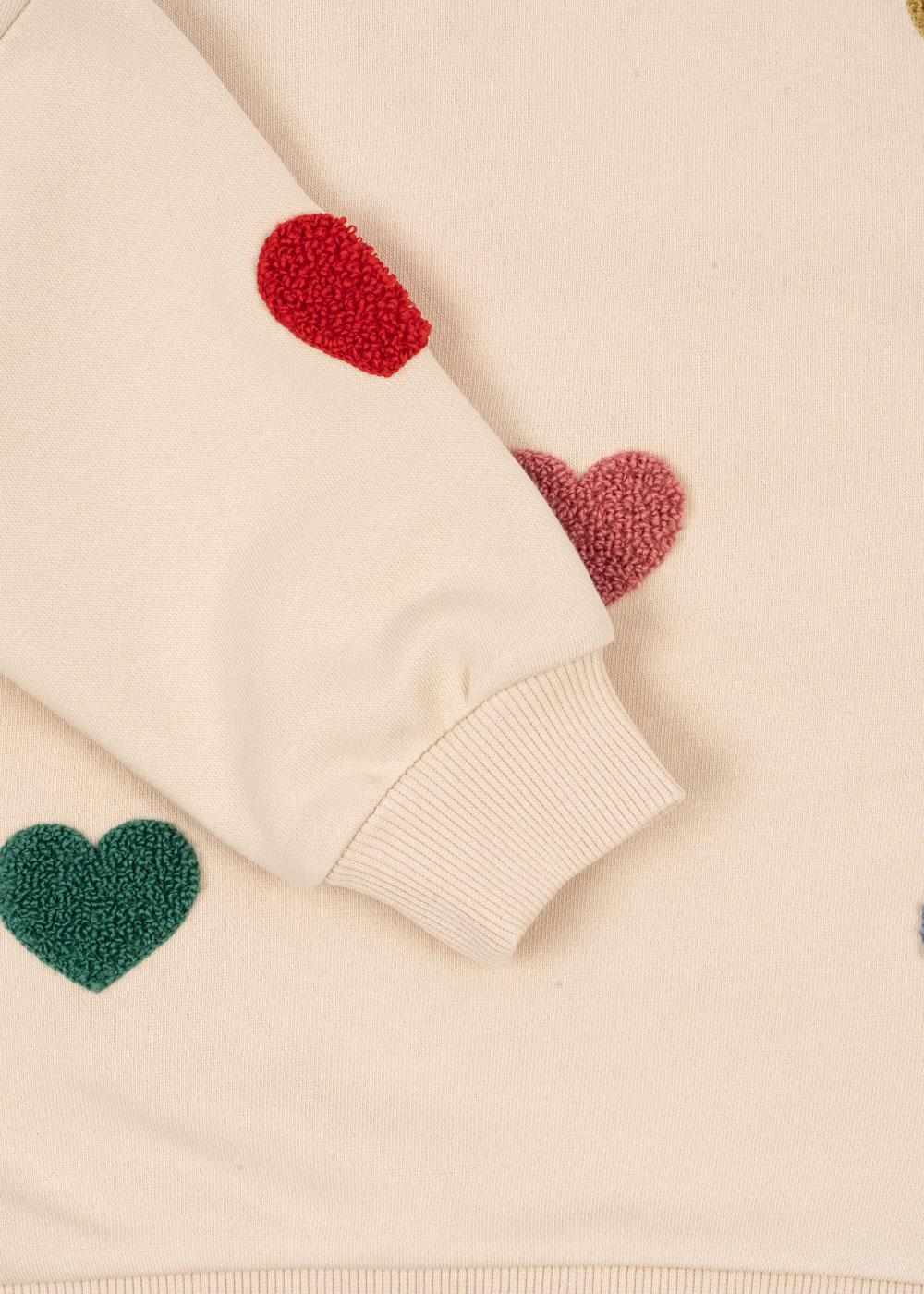 (KS103871) Lou terry sweat shirt ocs  - Multi heart - MintMouse (Unicorner Concept Store)