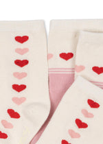 (KS103642) 2 pack Jaquard socks - Heart - MintMouse (Unicorner Concept Store)