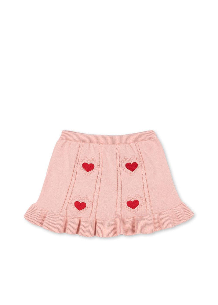 (KS103982) Soleil Knit Skirt Gots - Silver Pink