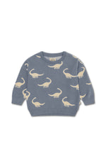 (KS103856) Lapis Knit Sweater Gots - Dino Mist