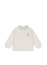 (KS103989) Spotty LS Polo Gots - Off White melange