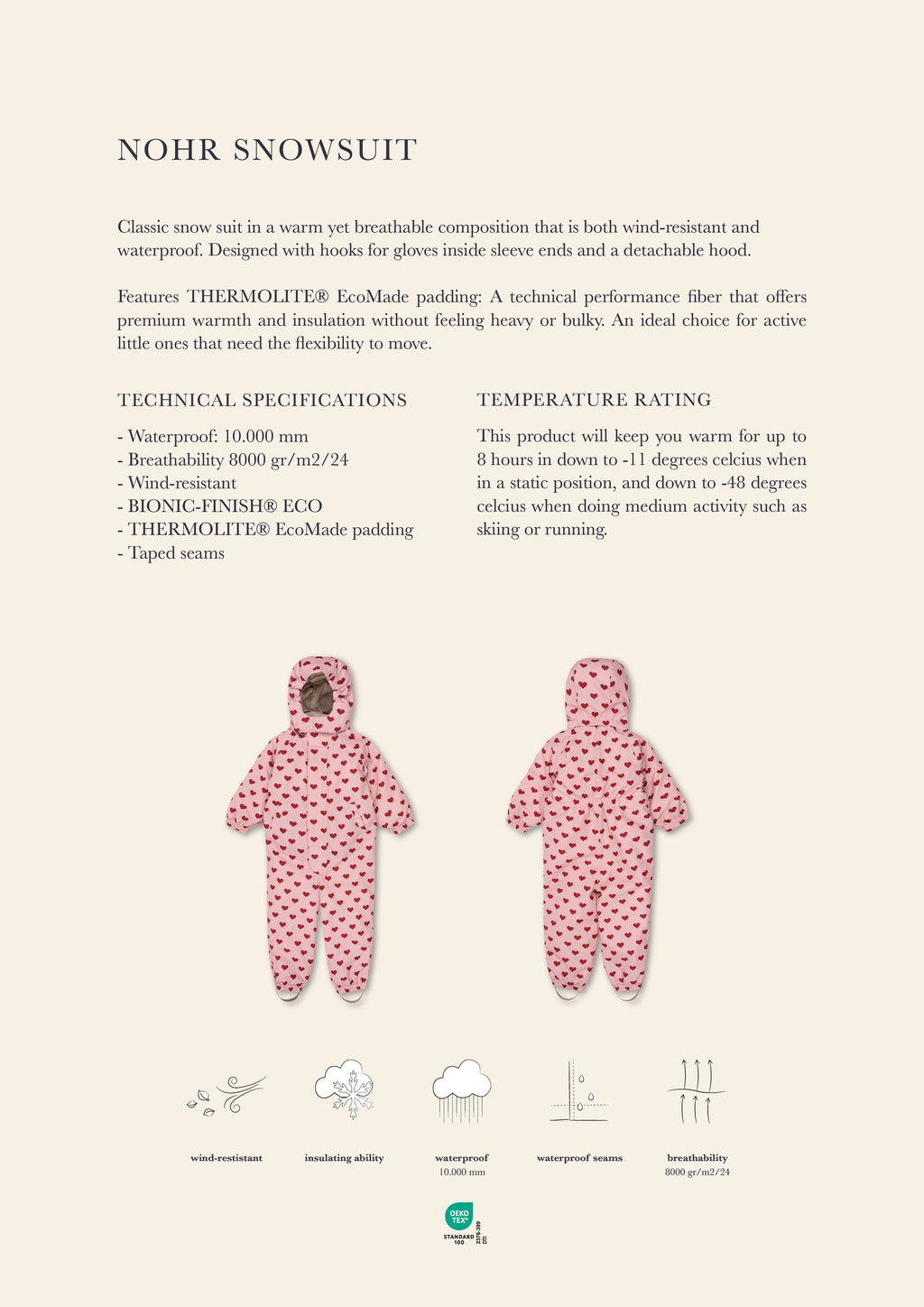 (KS103517) Nohr Snowsuit Print - Amour Pink - MintMouse (Unicorner Concept Store)