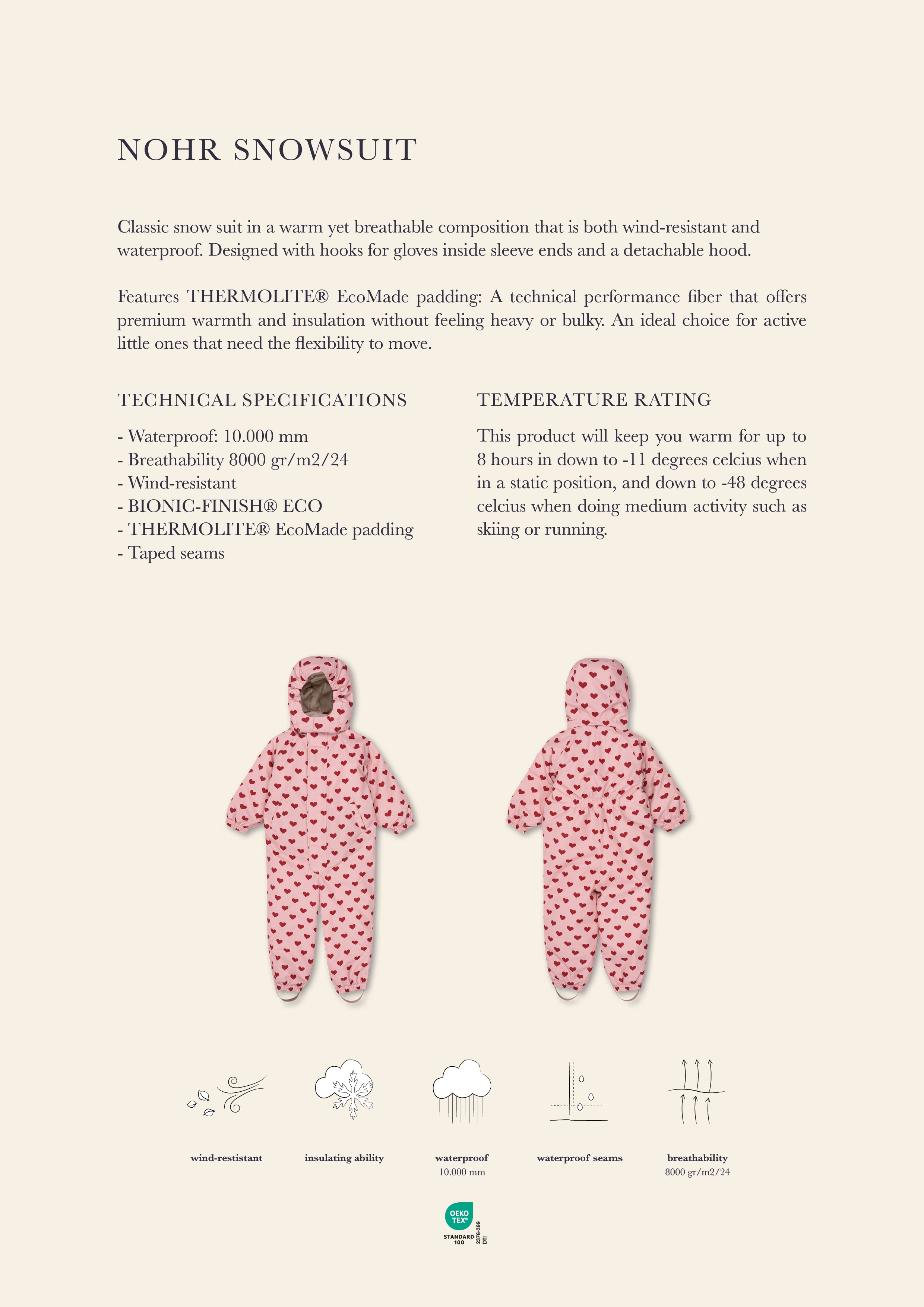 (KS103517) Nohr Snowsuit Print - Amour Pink - MintMouse (Unicorner Concept Store)
