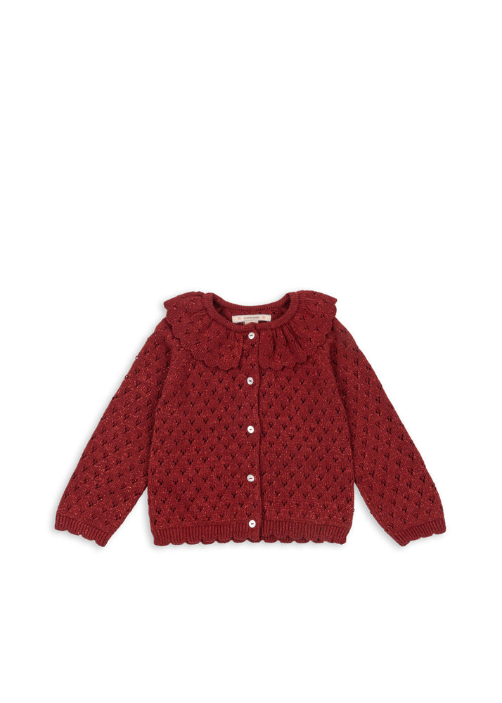 Holiday Cardigan - Red Dahlia