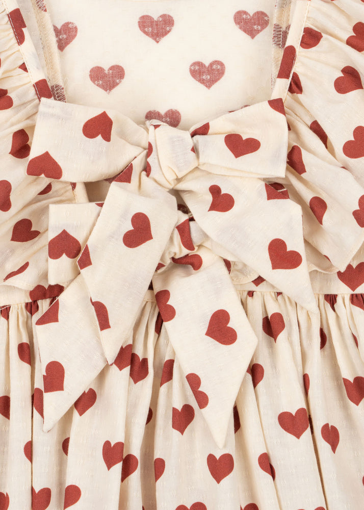 (KS105314) Cianna Bow Dress Gots - Amour Rouge