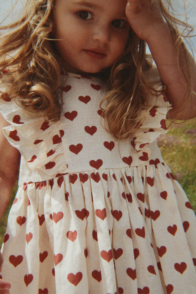 (KS105314) Cianna Bow Dress Gots - Amour Rouge