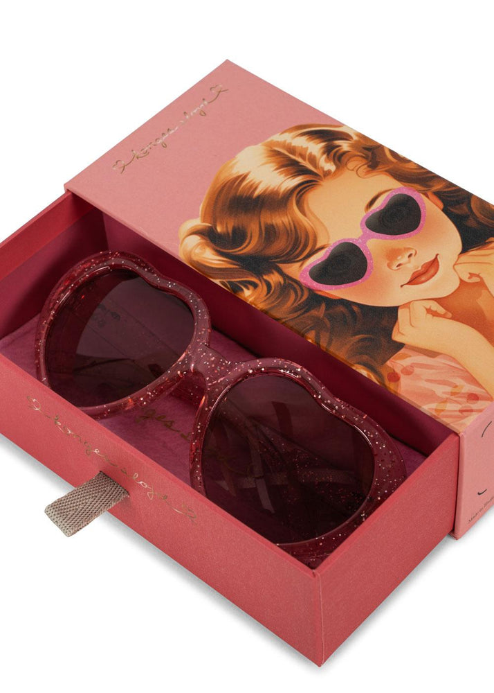 Sunglasses Junior Heart - Cherry Glitter