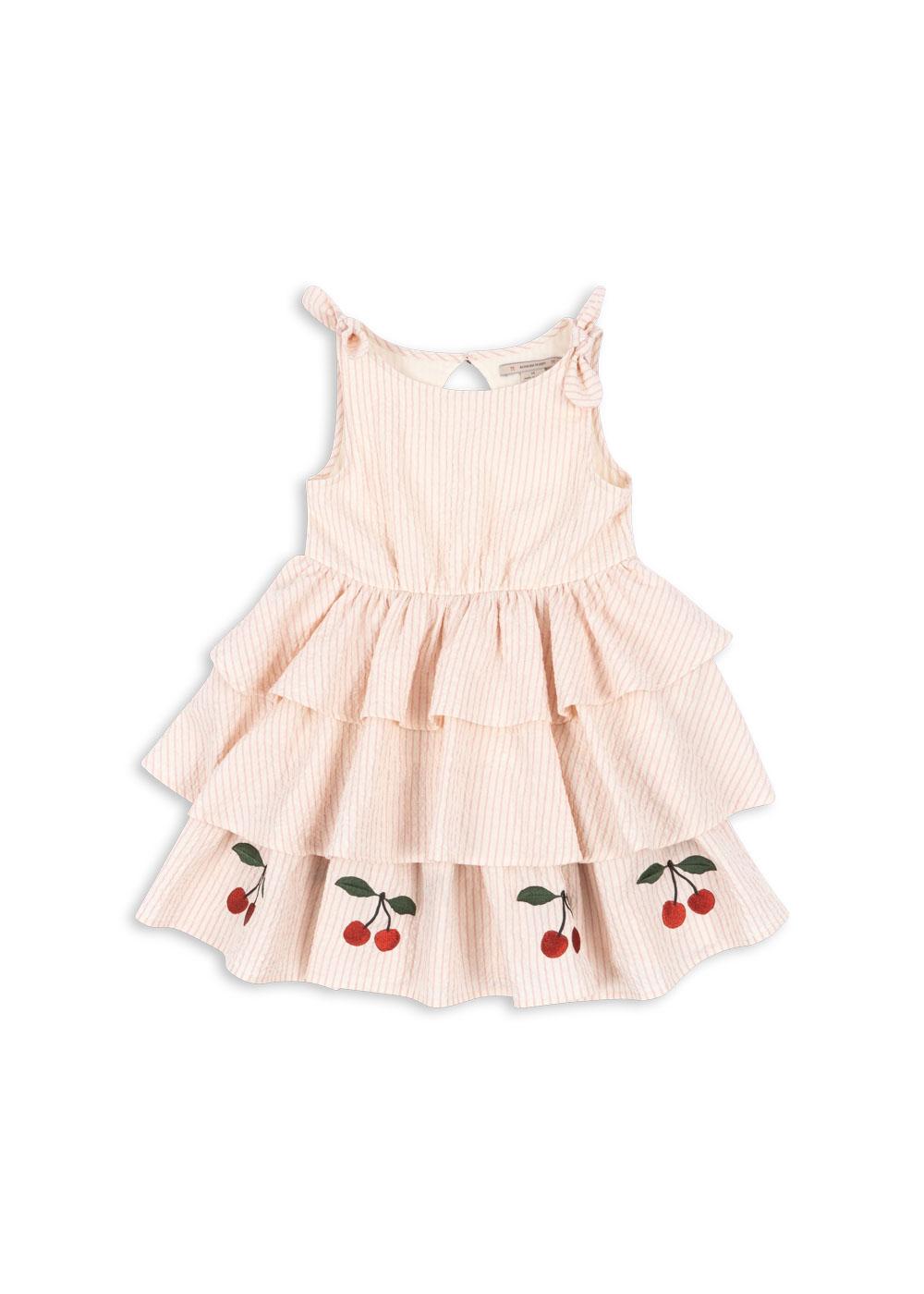 (KS103056) Ellie Dress Gots - Peony Stripe - MintMouse (Unicorner Concept Store)