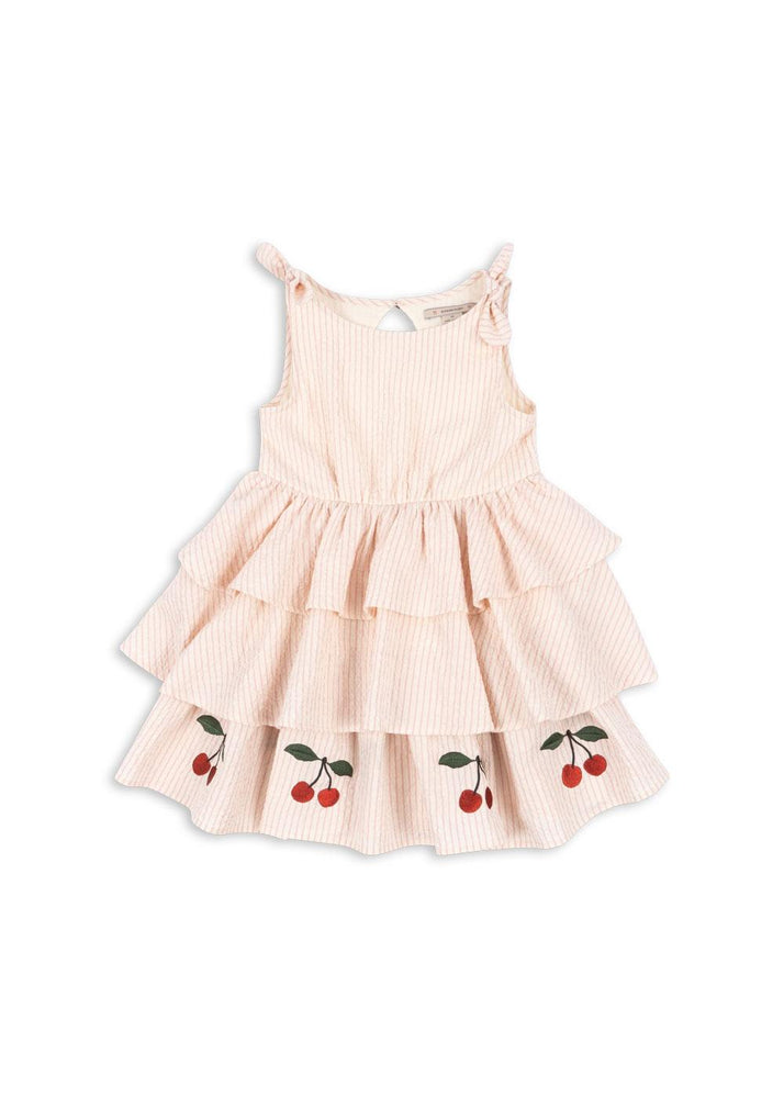 (KS103056) Ellie Dress Gots - Peony Stripe