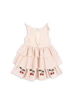 (KS103056) Ellie Dress Gots - Peony Stripe