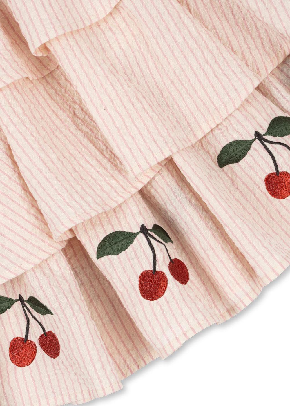 (KS103056) Ellie Dress Gots - Peony Stripe - MintMouse (Unicorner Concept Store)