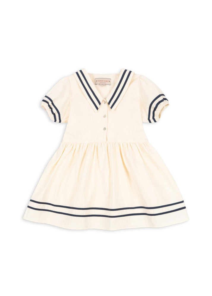 (KS103177) Allie Sailor Dress Gots - Optic White