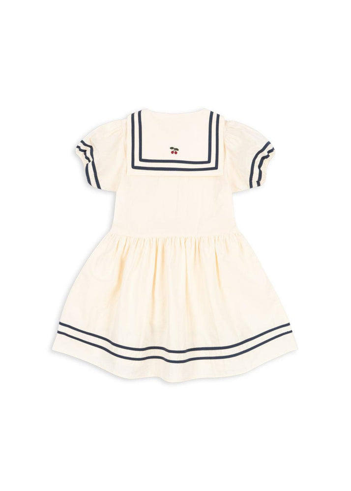 (KS103177) Allie Sailor Dress Gots - Optic White