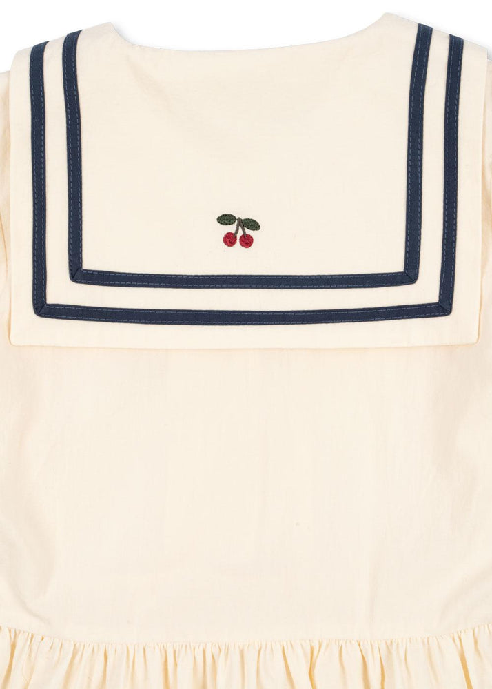 (KS103177) Allie Sailor Dress Gots - Optic White