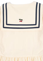 (KS103177) Allie Sailor Dress Gots - Optic White