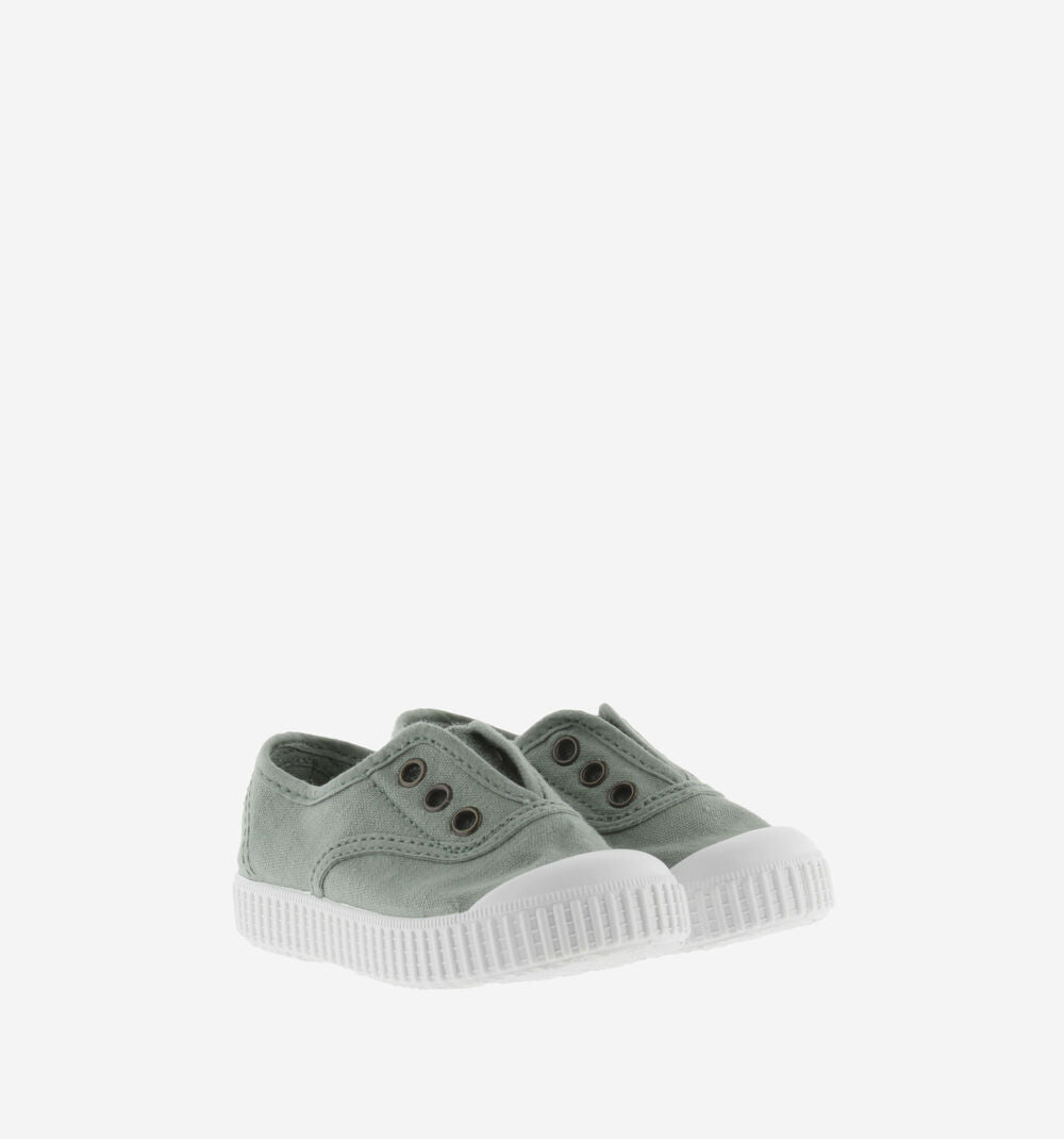 (106627) Children's canvas trainers with elastic - Jade - MintMouse (Unicorner Concept Store)