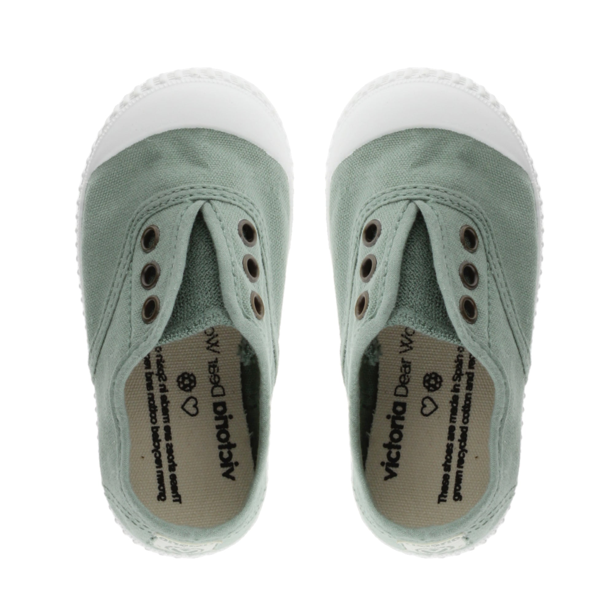 (106627) Children's canvas trainers with elastic - Jade - MintMouse (Unicorner Concept Store)