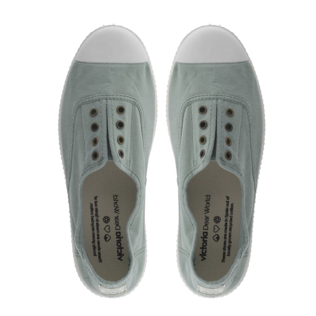 (106623) Women's canvas trainers with elastic - Jade - MintMouse (Unicorner Concept Store)