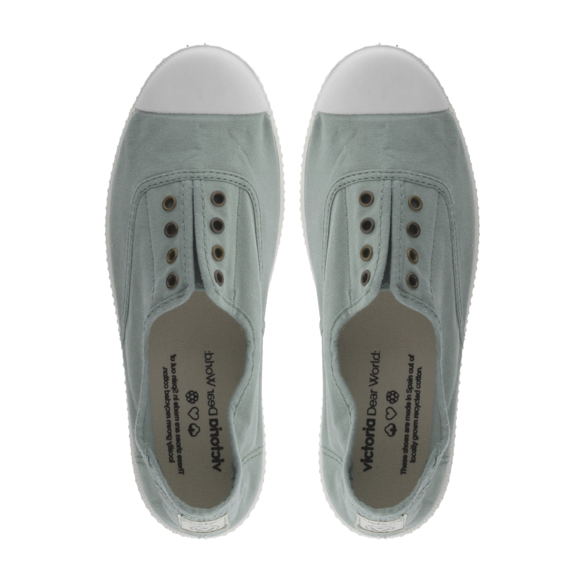 (106623) Women's canvas trainers with elastic - Jade - MintMouse (Unicorner Concept Store)