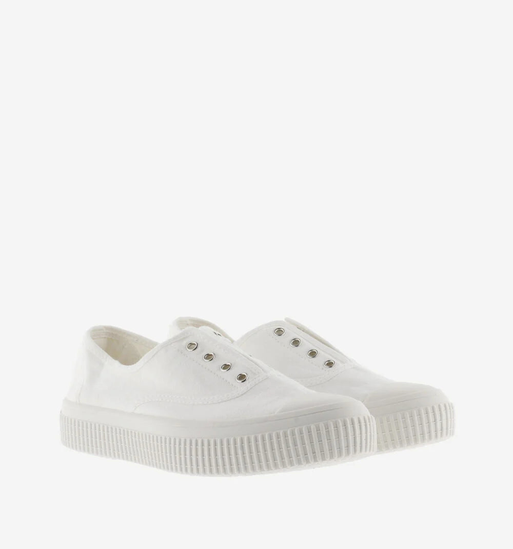 (1076100) Women's canvas trainers with elastic - White - MintMouse (Unicorner Concept Store)
