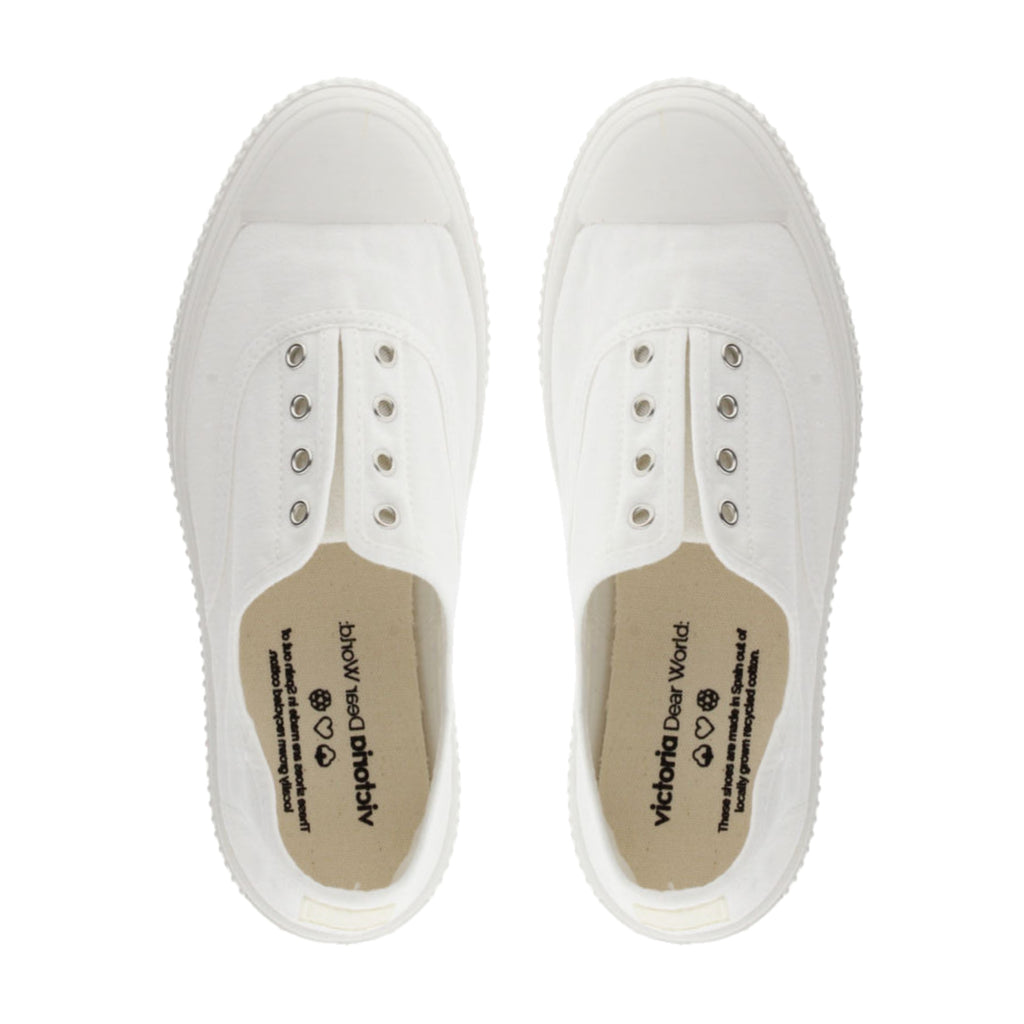 (1076100) Women's canvas trainers with elastic - White - MintMouse (Unicorner Concept Store)