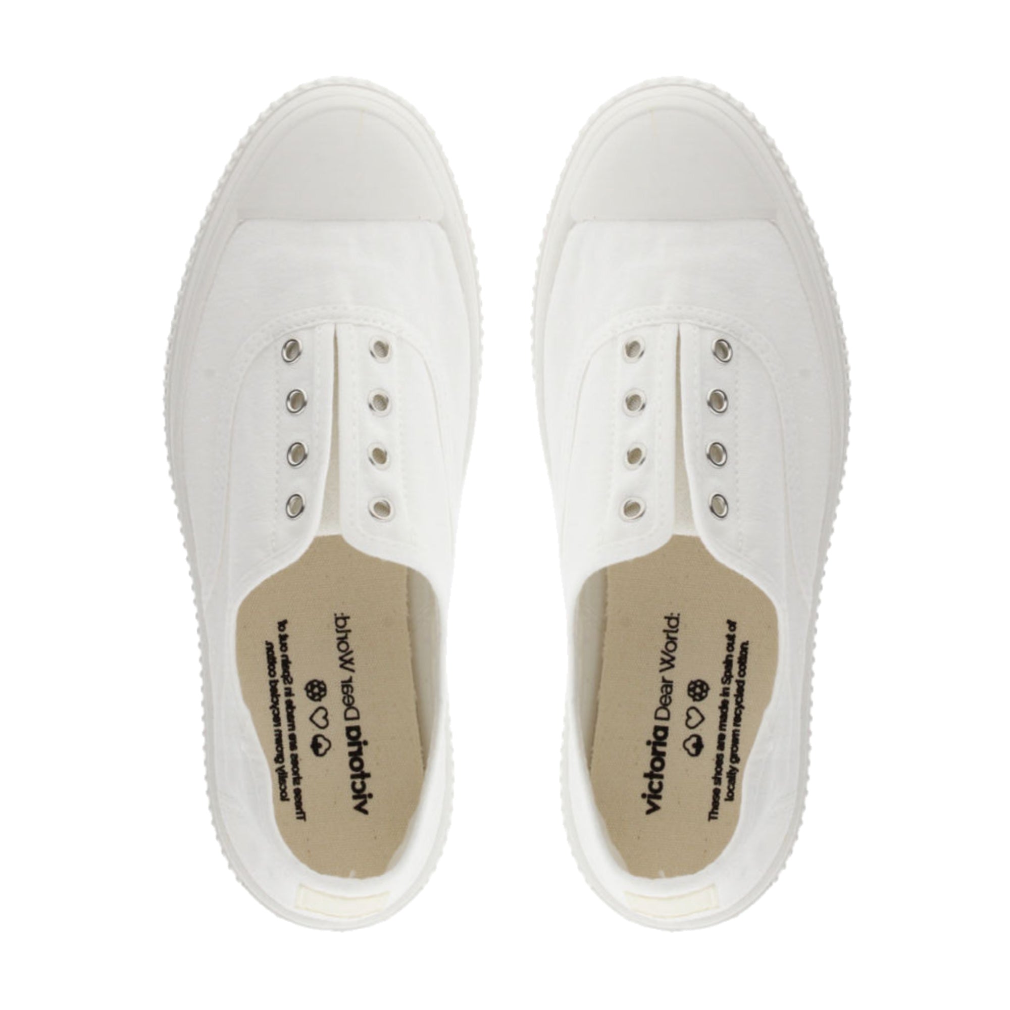 (1076100) Women's canvas trainers with elastic - White - MintMouse (Unicorner Concept Store)